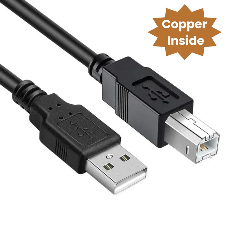 USB Printer Copper Cable 2.0V with High-Speed (Premium Quality) 1.5 Meter