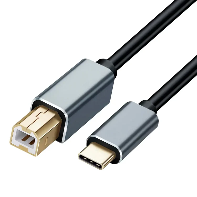 Type C to USB B Printer Cable 1.8mtr High Speed Printer Cable for Printers Scanners and Other Divices