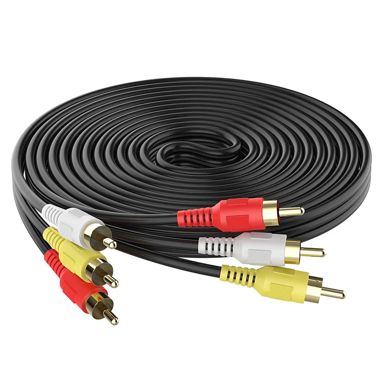 3 RCA Male to 3 RCA Male Stereo Audio Video Cable 1.5 Meter