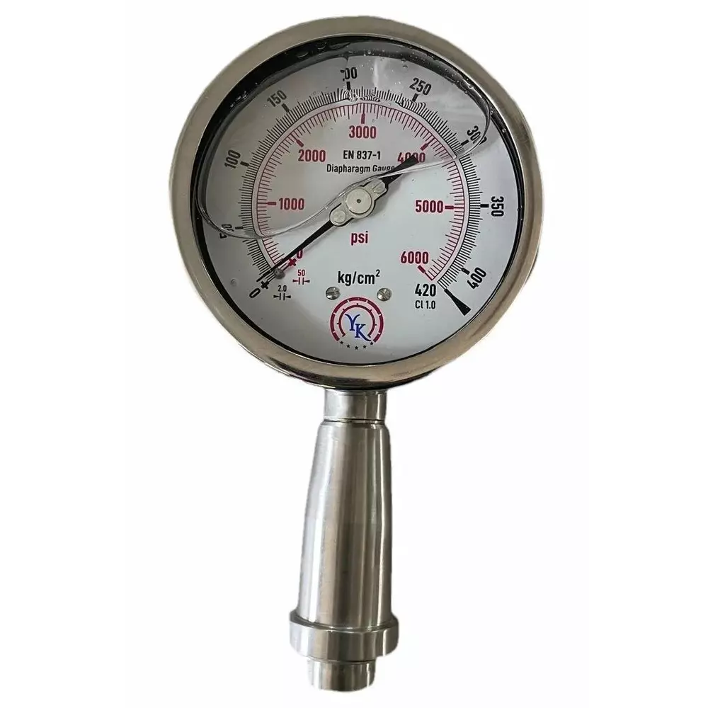 4 inch (101.6 mm) Homogenizer Pressure Gauge Stainless Steel