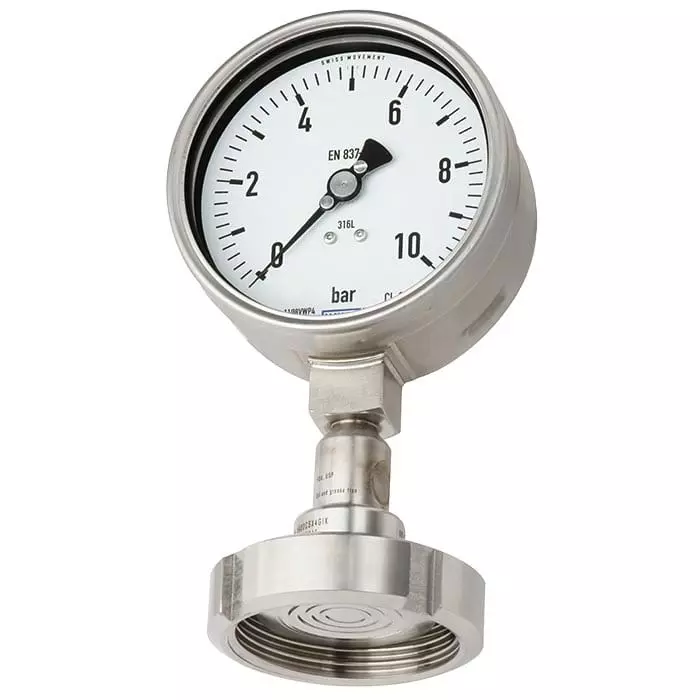 Analogue Pressure Gauge 10bar Bottom Entry 100mm Outside Diameter, 14200382