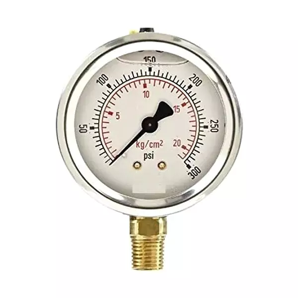  Analogue Pressure Gauge 400bar Back Entry 63mm Outside Diameter, 48775768