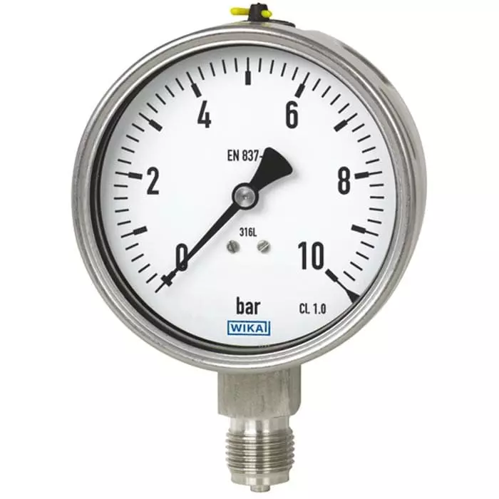 Analogue Pressure Gauge 25bar Bottom Entry 63mm Outside Diameter, 14171090