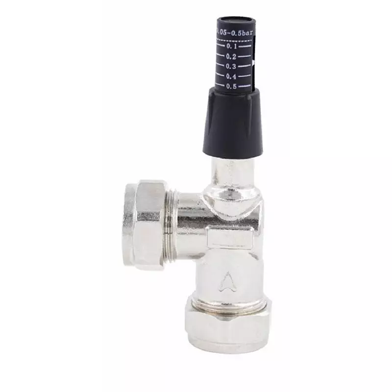  Pressure Relief Valve Brass Compression Female 22 mm 0.05 bar, 2755960