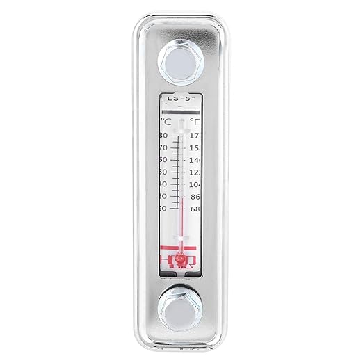 Oil Temperature Oil Level Gauge with Thermometer, Liquid Level Gauge Meter Transparent Intuitive Display Good Sealing Accurate