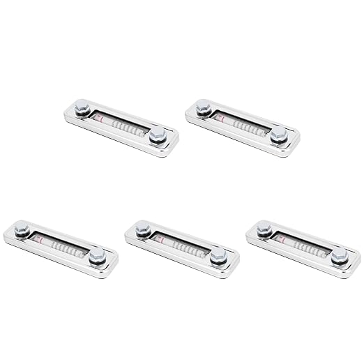 5PCS Glass Level Gauge, Transparent Liquid Level Meter, Accurate Measurement, Good Sealing, Intuitive Display for Oil, with High Temp, Screw Installation Form