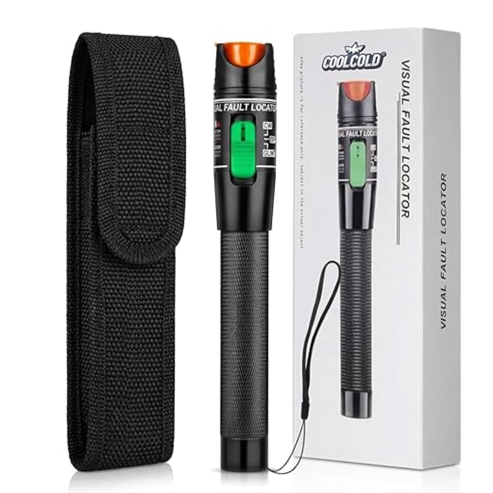 VFL Visual Fault Locator 30ble Tester Meter, Red Light Pen Tester Adapt LC/FC/SC/ST Interface, Fiber Network Cable Test Kit Fiber Light Source Testers