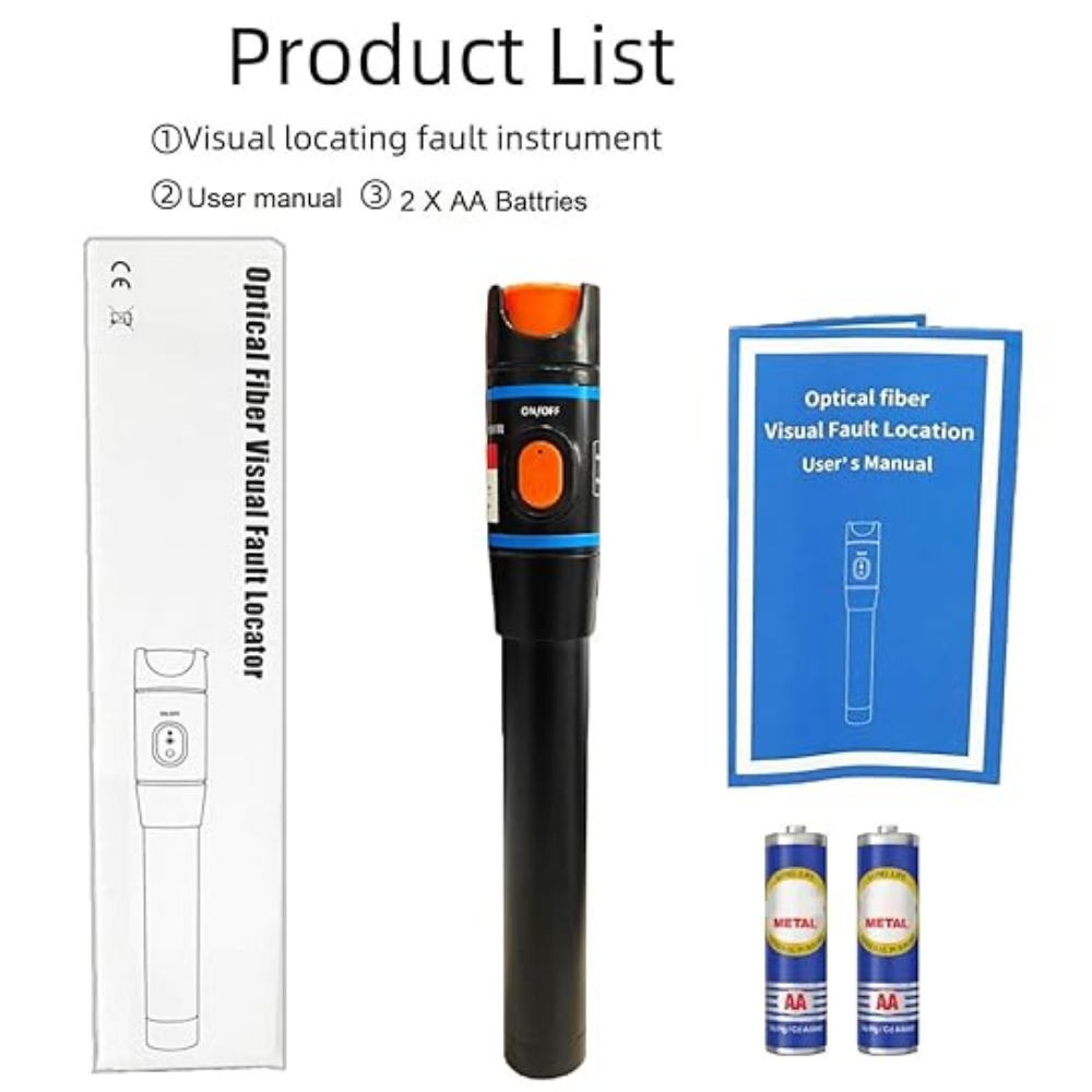 Visual Fault Locator 10mw | Vfl Optical Laser Light Fiber Optic Cable Tester (Pack of 2)