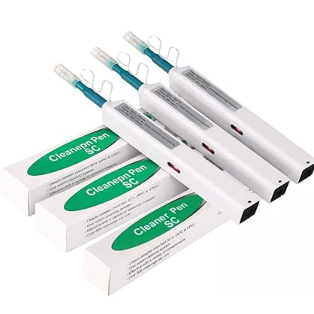 Fiber Optic Cleaner Pen (Pack of 3) – One Click Fiber Connector Cleaning Tool for SC/APC & SC/UPC, Optical Cleaning Pen for FTTH, Network Cable, Optic Maintenance Kit