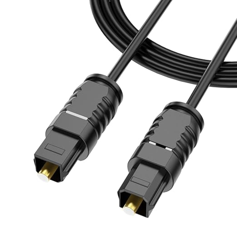 Optical Audio Cable, Fiber Optic Cable Ultra-Thin Cord, SPDIF Toslink Optical Cable Compatible with TV Sound Bar Home Theater PS4 Xbox Vizio Bose [1M]-TD-673OC (1-Meter Pack of 1), Black