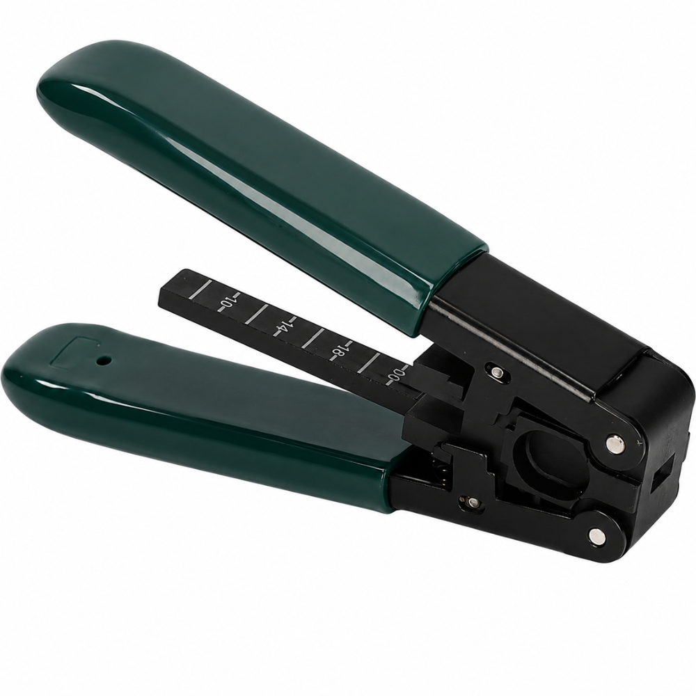 Fiber Optic Stripper With Anti Skid Handle Accurate Scale For Fast And Clean Stripping Ideal For 3mm X 2mm Optical Fiber Portable And Durable Metal Construction