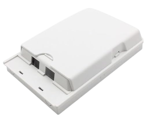 FTTH Mini Fiber Junction Box Fiber | Termination Box FTTH 2 Core Fiber Face Plate Indoor Fiber Cable Joint Box, White (1 Pcs)