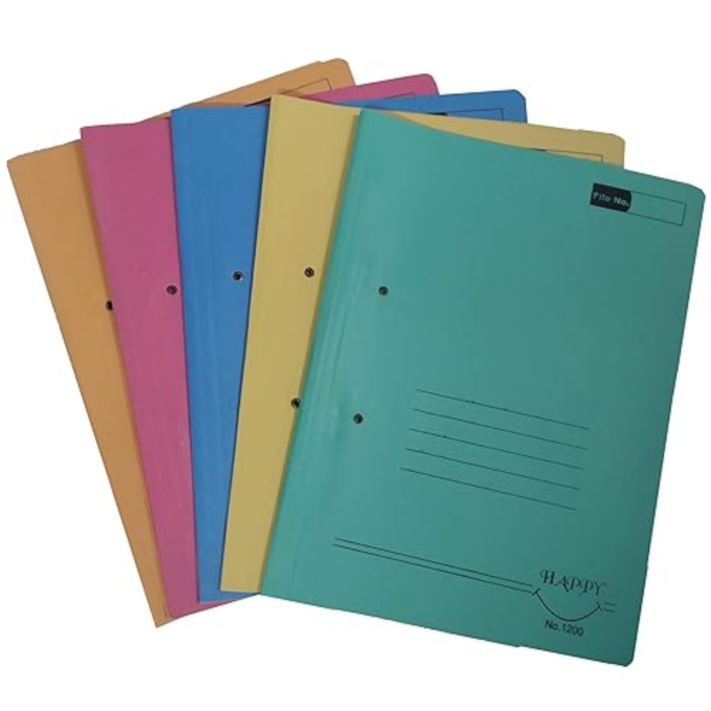 Happy Cobra Spring File, Office Files, File Folders For Office, Schools, Colleges And Home Documents (Pack Of 10), Multicolored