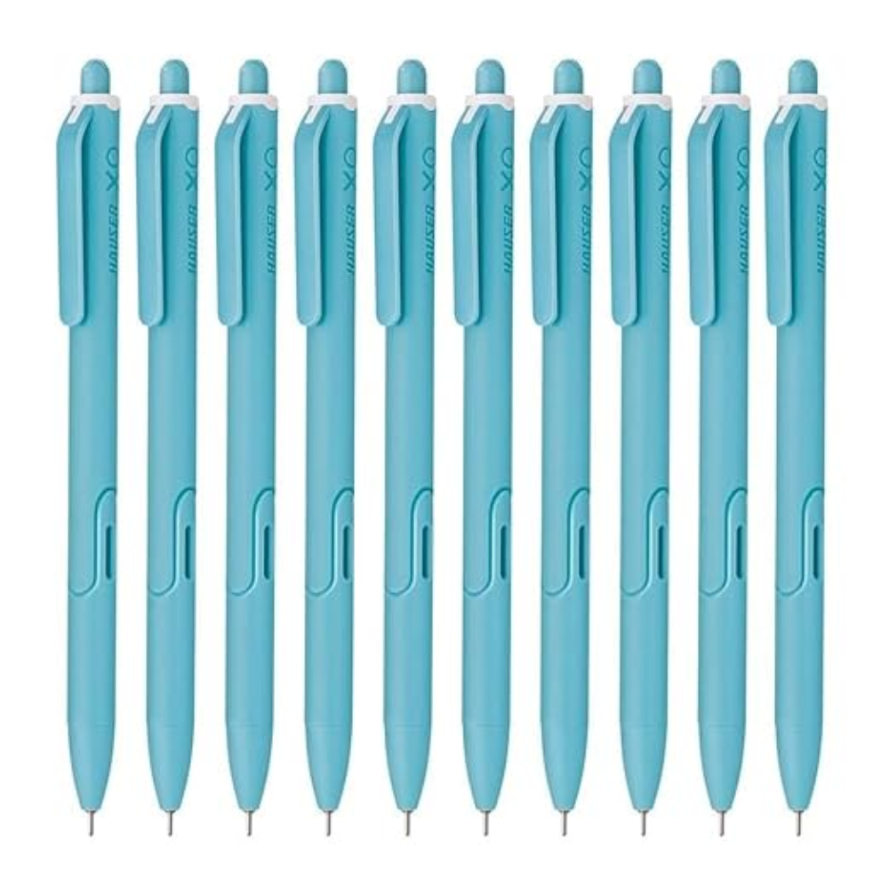  XO RT Retractable Ball Pen | Sleek Body & Minimalistic Design | Matt Finish & Solid Body Type | Low Viscosity Ink With Ultra Durable Tip | Blue Ink, Set Of 10