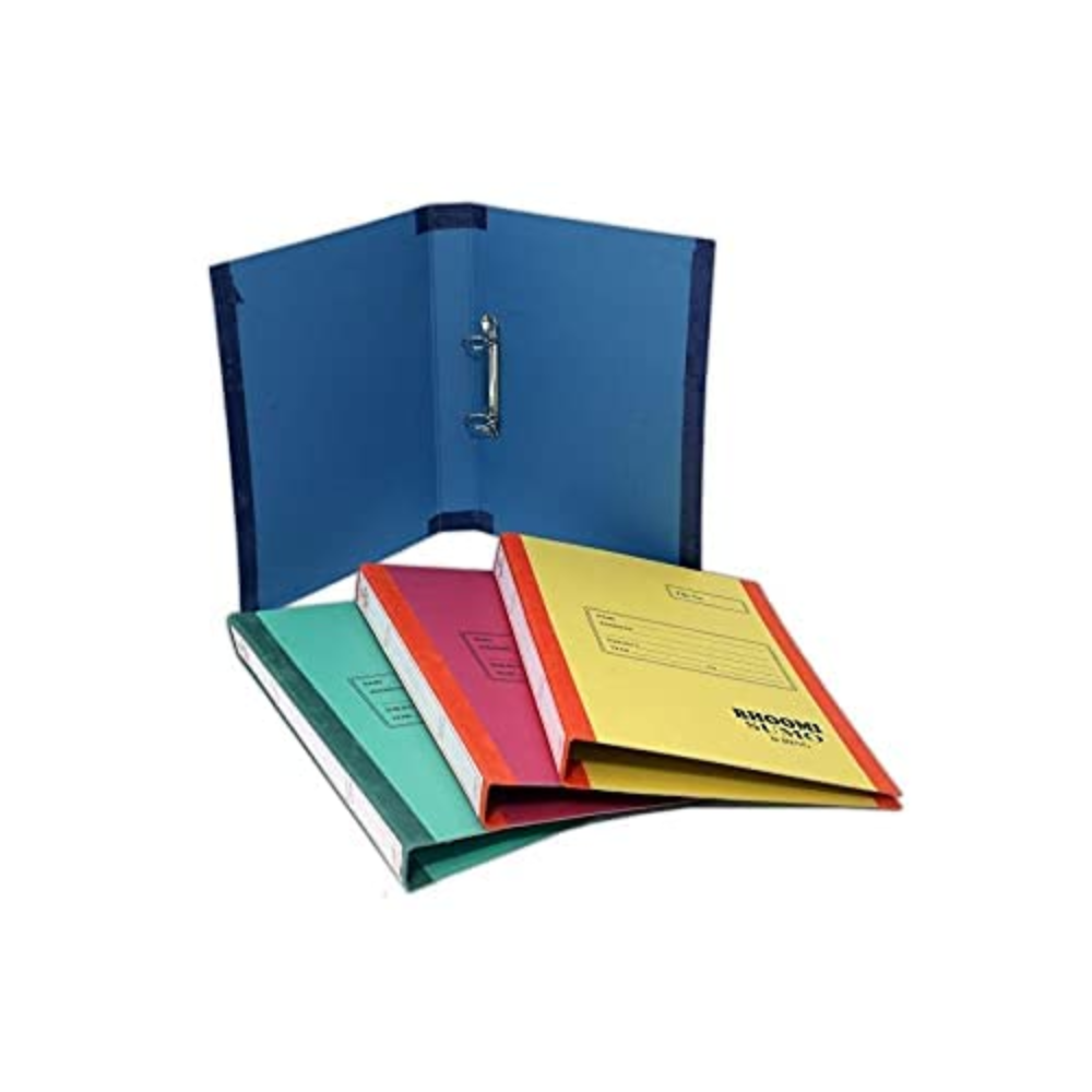 HCS Ring Binder File 2D A4 Size Paper Cobra File Document Holder Certificates Holder- Color May Vary Pack of 4 (35 x 26 x 3.5 cm)