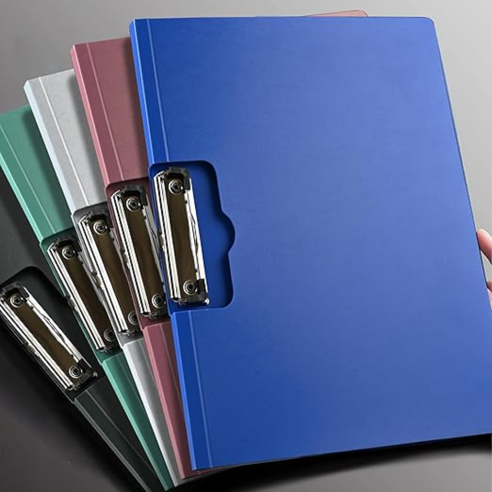 A4 Size Clipboard File Cover Folder Document Organizer for Portfolio,Office,School,and More|360° Degree Flip File Folder|PP Clipboard File for Document Set of 1 Clipboard File(1),Multicolor