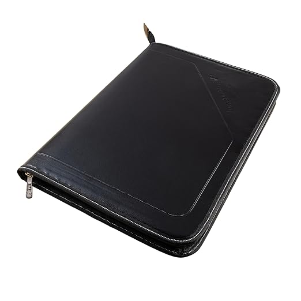 PU Leather 24-Pocket A4 File Organizer – Professional Document Holder for Certificates, Legal Documents, Home, Office, School Use (Black)