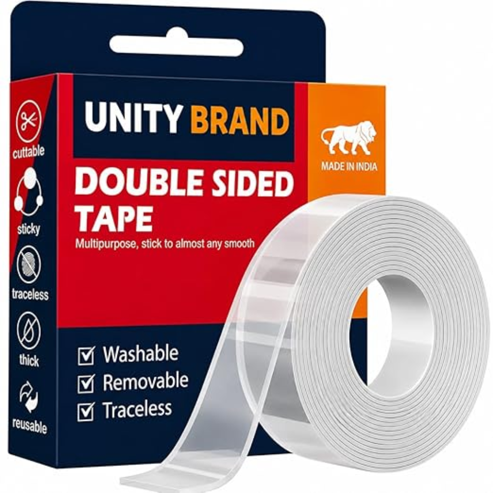  Multipurpose Double Sided Tape Heavy Duty - Adhesive Silicone Tape, Heat Resistant, Multi-Functional, Removable, Washable, Reusable Anti-Slip Gel Nano Grip Tape- 3 Meter