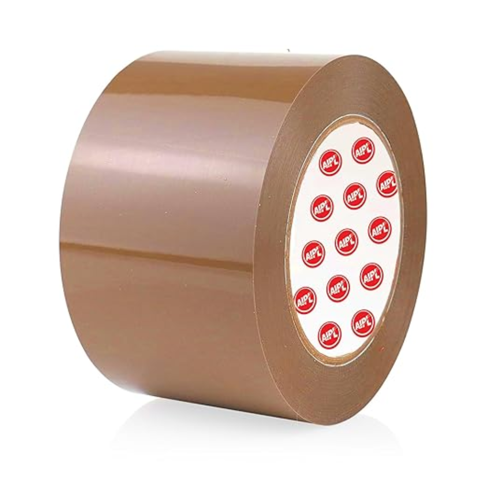 Heavy Duty Gold Category Brown Packing Tape Packaging Tape Refill Rolls 1 Rolls 72MMX100MTR for Sealing Moving Shipping Office&Storage