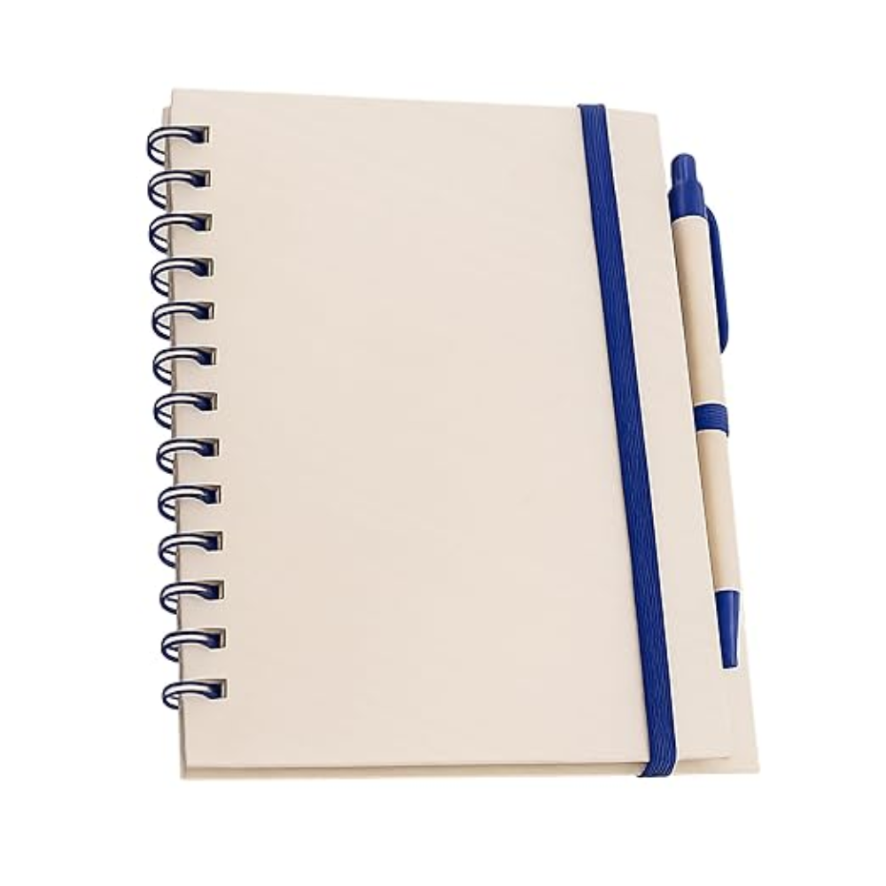 Eco Notes 20 | A5 Size Notebook with Eco-Friendly Recylcled milkboxes | Paper & Pen recycled Milk Box material | Sustainable Stationery Set