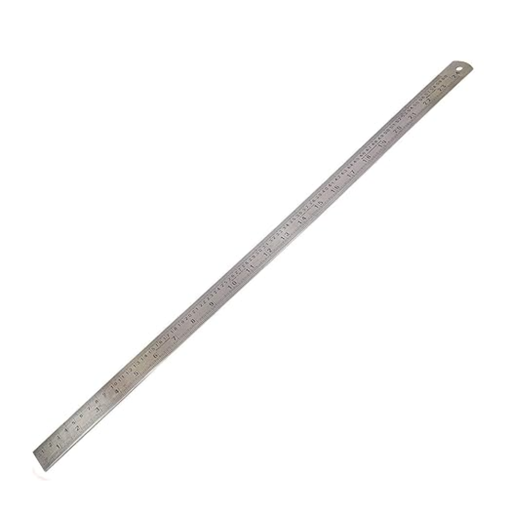 Ruler Double Side Measuring Scale Mark Ruler Tool Best Gift for Office, Woodworking Engineering, Architects, Students (60 CM -1 Pack)(Thickness 1.2 mm)
