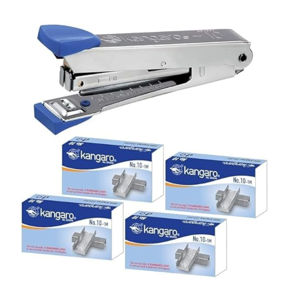 Desk Essentials HD-10D Stapler | Standard Stapler with Quick Loading Mechanism | Sturdy & Durable for Long Time Use | Color May Vary Pack of 1
