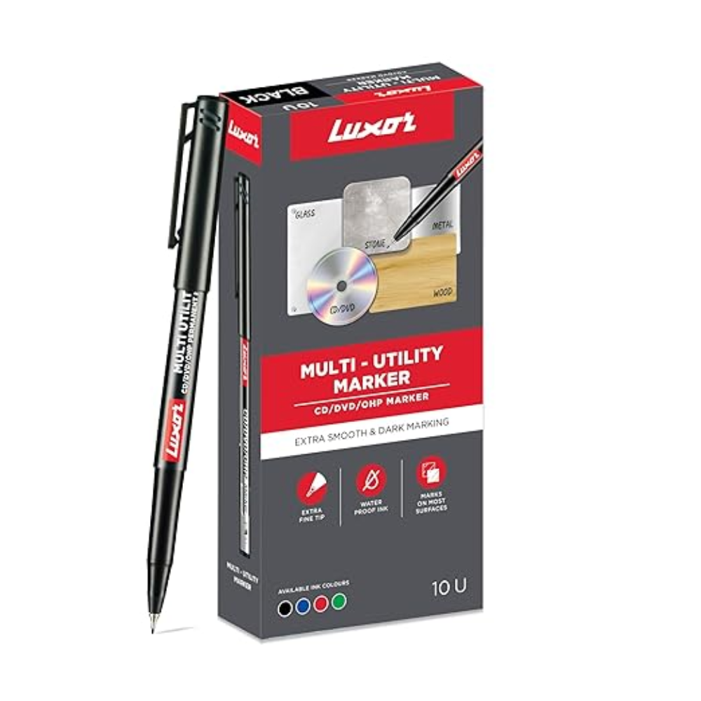 1236 CD/DVD/OHP Fine Marker - Black - Box of 10