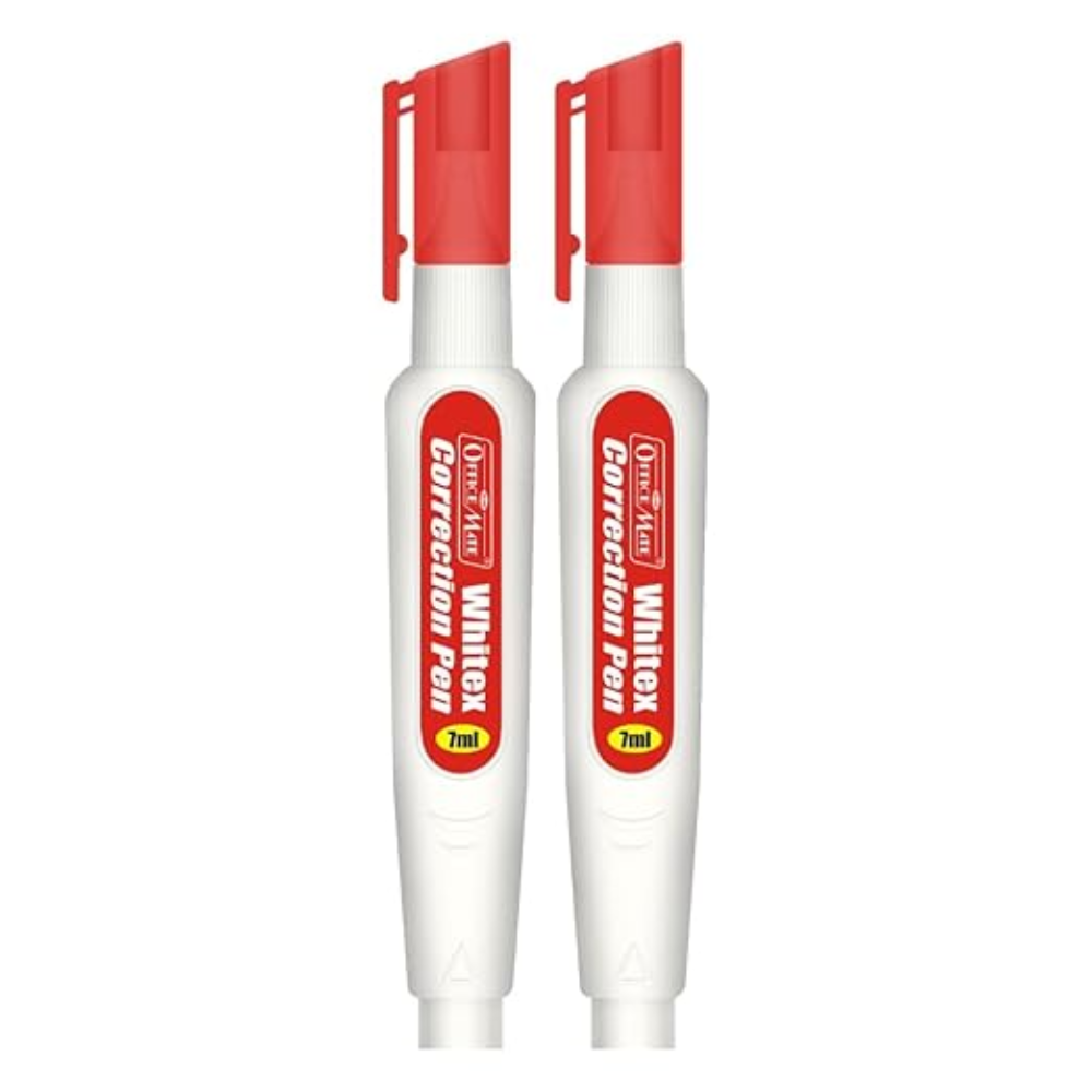Pen 7ml| Pack of 6 | Fluid with 1mm Metal Tip | Instant Drying, Choke-Free & Easy to Use | Transparent Cap | For Office, School & Home