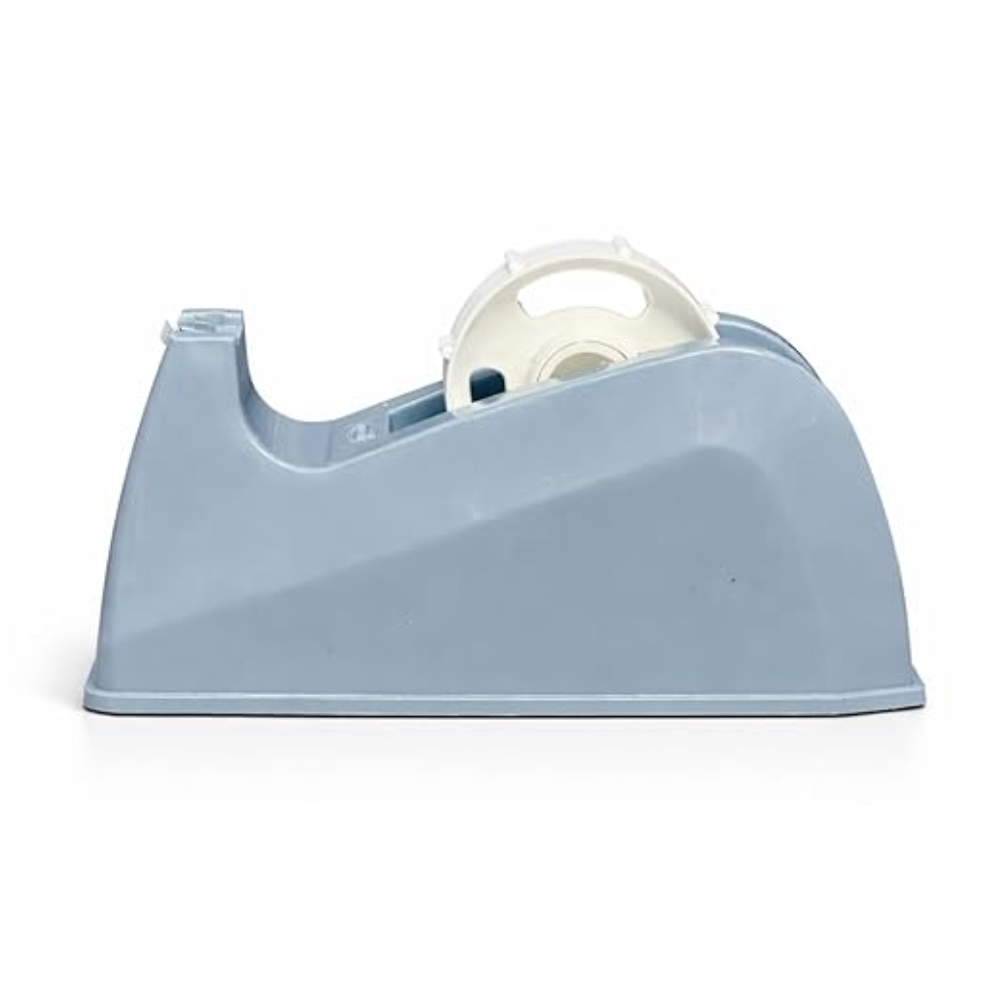 Tape Cutter Dispenser | Fits 1" & 3" Core Adhesive Tapes | Weighted Non-Slip Base | One-Hand Cutting | for Restaurants, Bakeries, Office, School & Home (Grey)