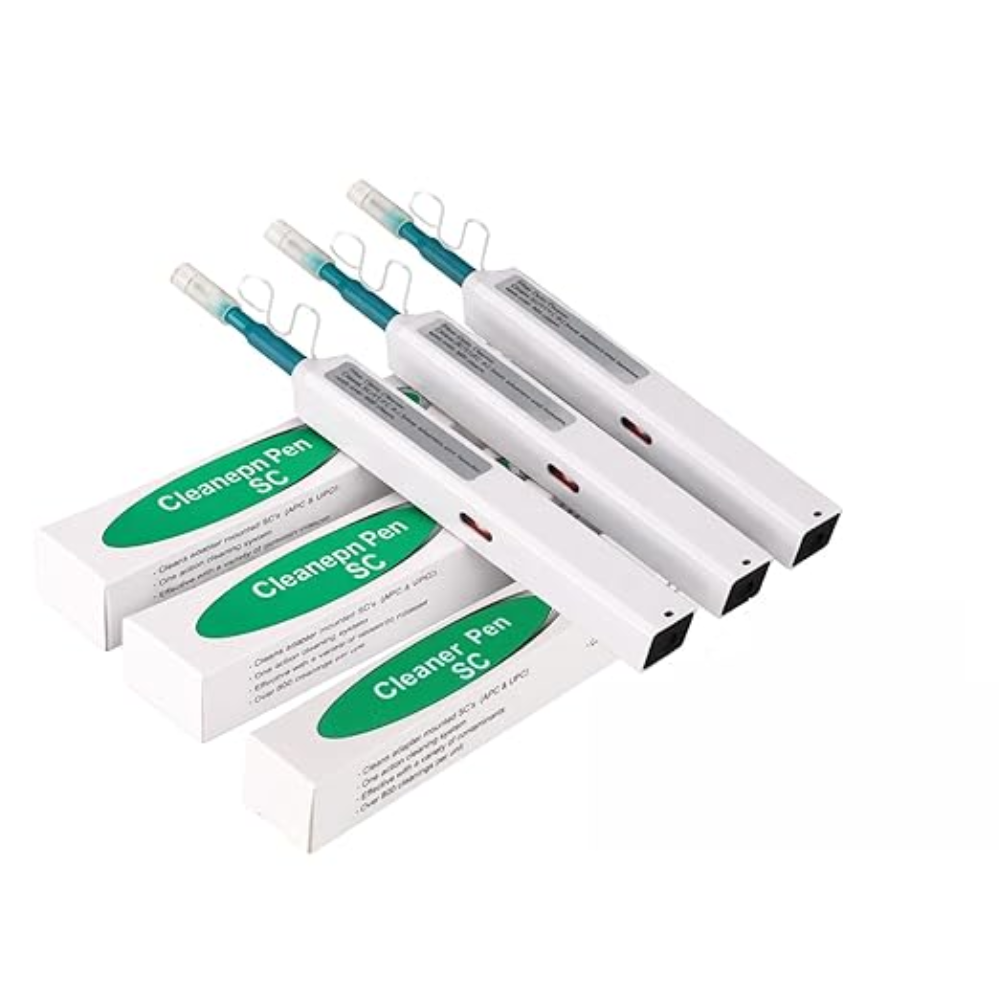 Fiber Optic Cleaner Pen (Pack of 3) – One Click Fiber Connector Cleaning Tool for SC/APC & SC/UPC, Optical Cleaning Pen for FTTH, Network Cable, Optic Maintenance Kit