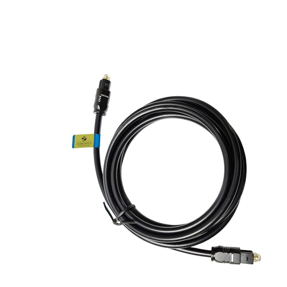 OC150 Optical Cable Supporting Dolby Digital Plus With 8 Channel (7.1) Audio Support, 1.5M, Transmission, For Smart TV, AV Receivers And More, Black