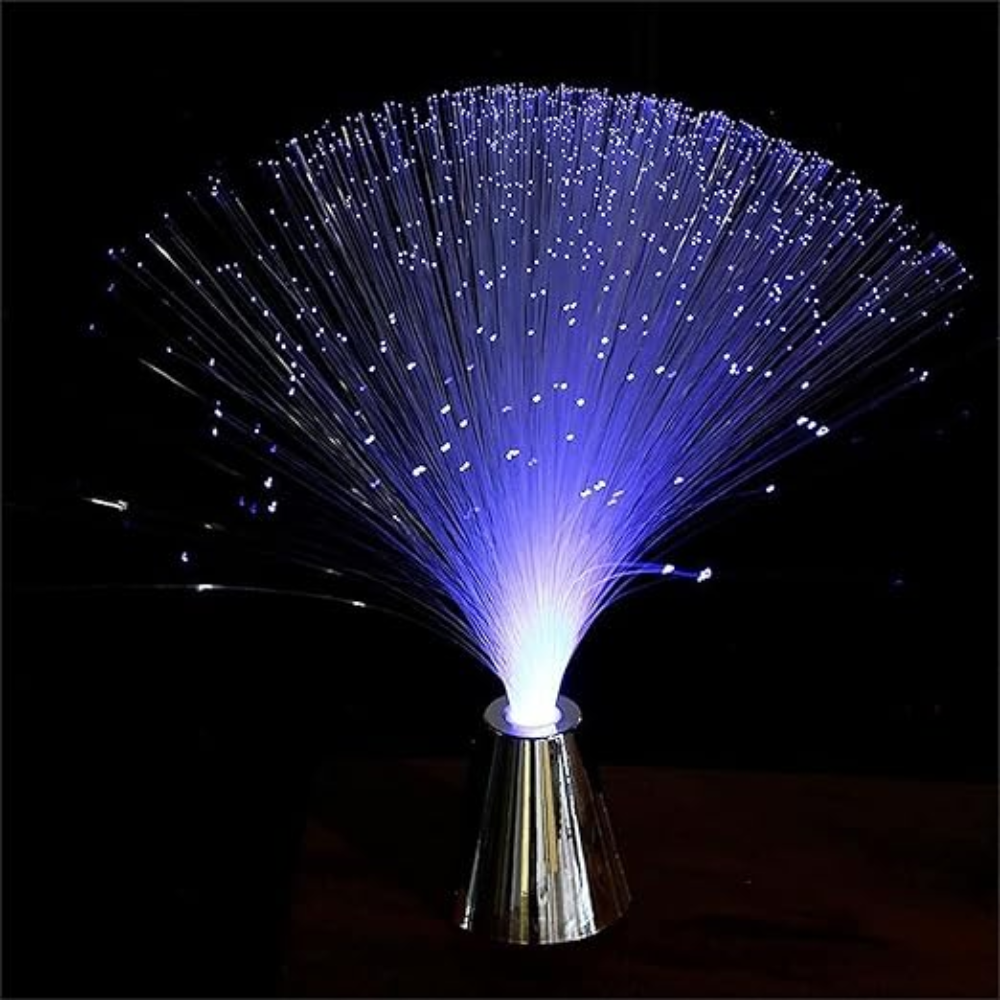 Beautiful Romantic LED Fiber Optic Nightlight Lamp for Home Color Changing USB Optical Fiber Lamp with USB Cable, Night Light Lamp Stand Home Decoration (Multi Color)