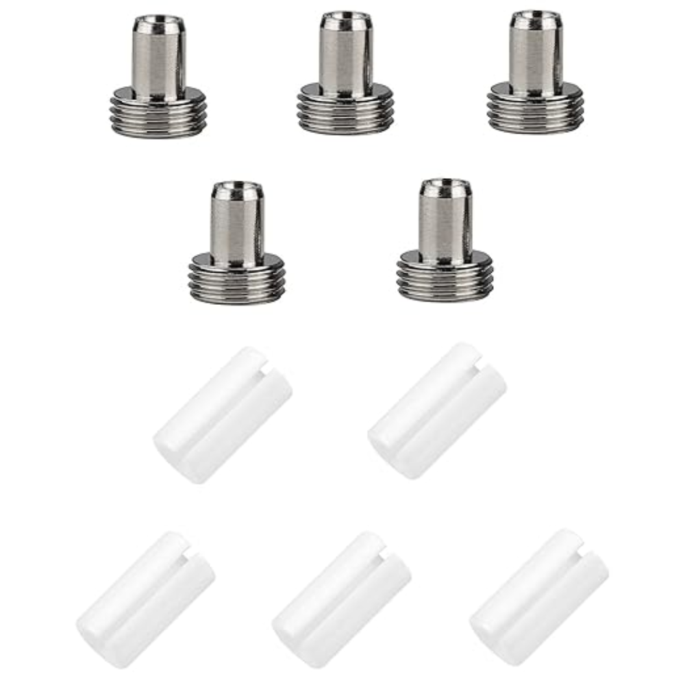 10 Pack Fiber Optical Accessories: 5 Pcs Ceramic Core & 5 Pcs Metal Heads for Fiber Optic Tester