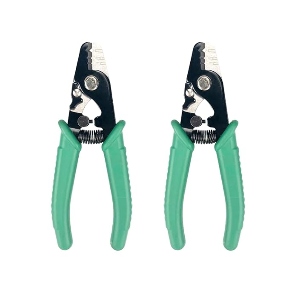 Fiber Stripper Tool Pack of 2 FTTH Fiber Cable Stripping Cutter 3 Hole Precision Fiber Optic Stripper Metal Body Wire Stripping Tool for Networking, Telecom Repair & Installation