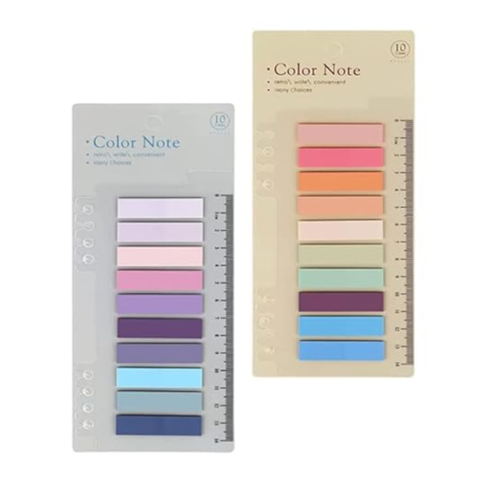 Sticky Tabs Sticky Index Tabs for Annotating Books Page Markers Transparent Sticky Notes Colorful Morandi Sticky Book Tabs (Multi Color) (2 Packs | 400 Pcs Sticky Notes)