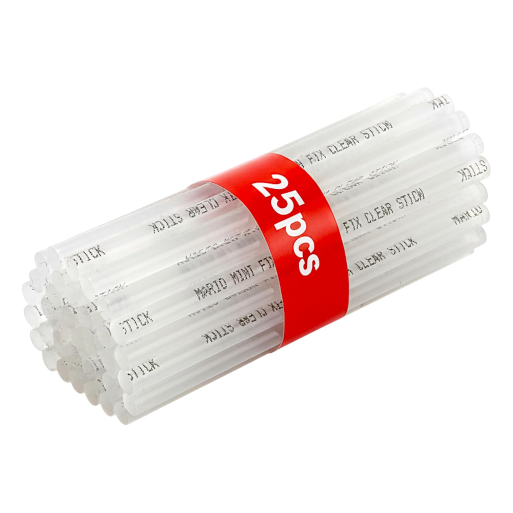 Mini Transparent 7mm Hot Melt Glue Sticks for 20W Glue Gun (25 Pcs) | Strong Adhesive for DIY, Art & Craft, Repairs | Mini Glue Gun Sticks