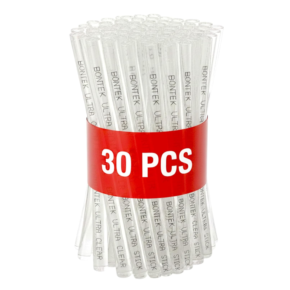 11mm x 240mm Extra Long Transparent All Purpose Hot Melt Glue Sticks – Universal Compatible, (Pack of 30pc) by Mario
