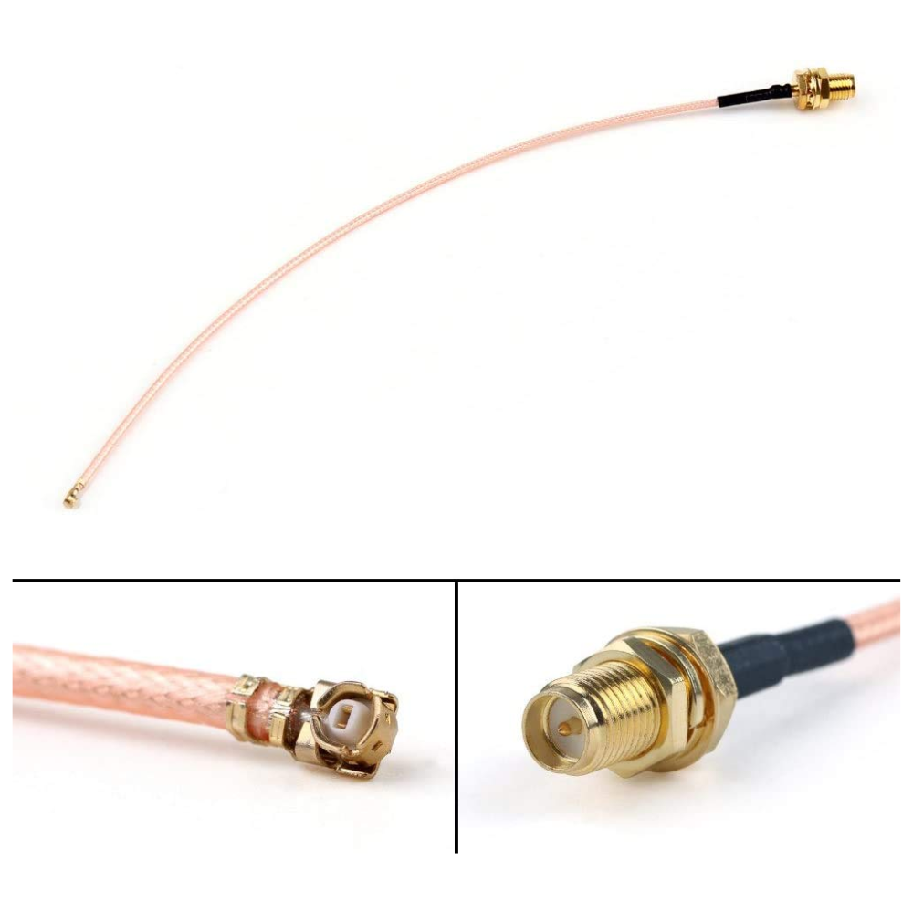IPX/UFL to SMA Extension Cord Antenna WiFi Pigtail Cable IPEX U.FL IPX Connector to RP-SMA Female Jack Plug RG178 RF Coax Jumper Cable 10cm 1PCS,Gold