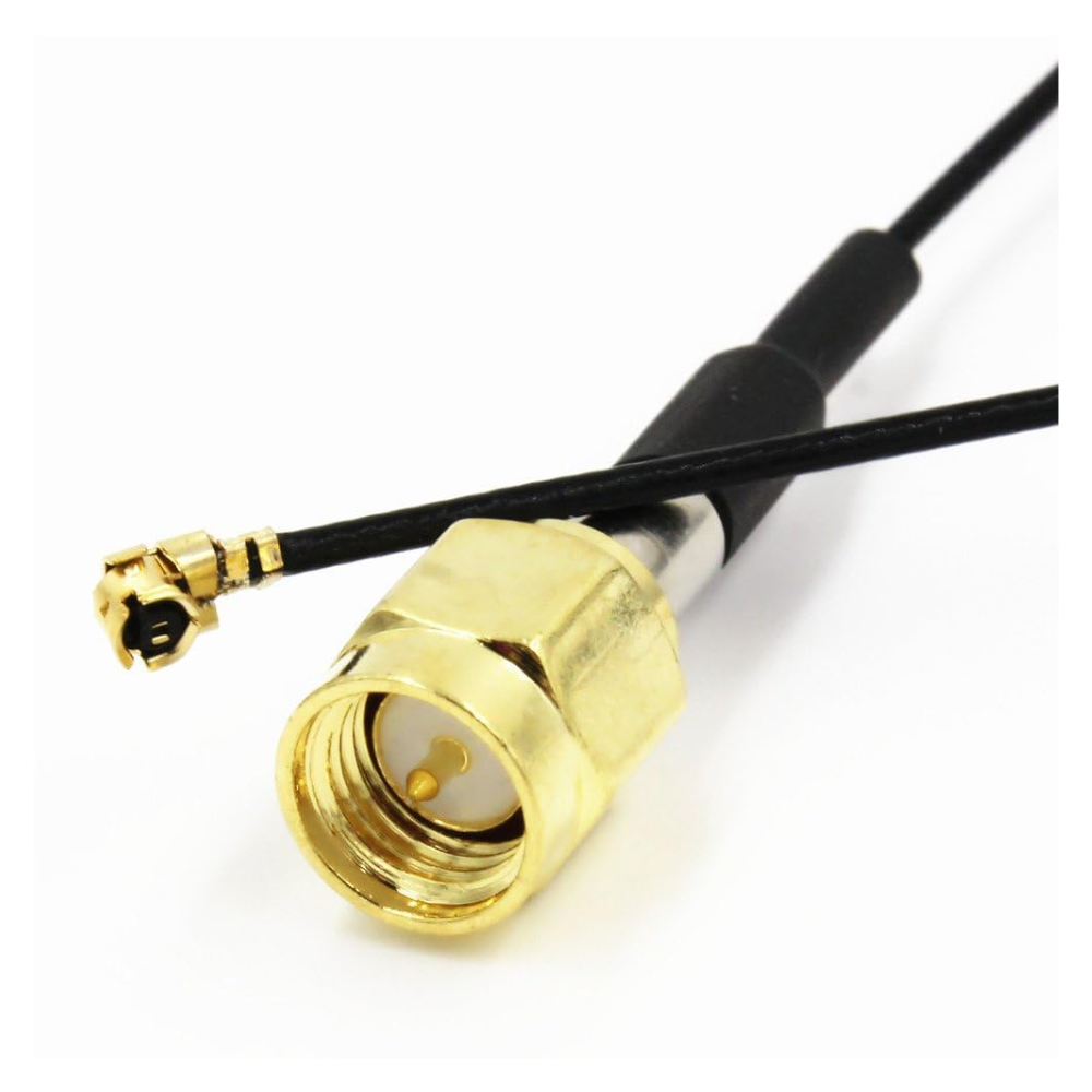 NBR SMA Male to IPEX-1 UFL to SMA Extension Jumper RF Cable RF WiFi Pigtail Grey for Network Card 1.13mm Coaxial Low Loss Cable- 10cm
