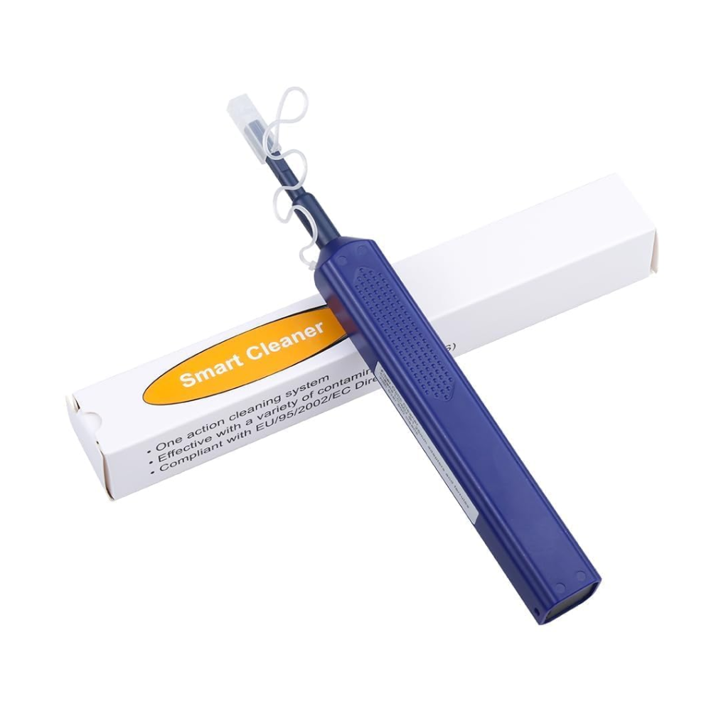 Optic Cleaner Pen – LC/MU 1.25mm – Over 800 Cleans – Smart Cleaner Tool for Optical Fiber Connectors & Adapters