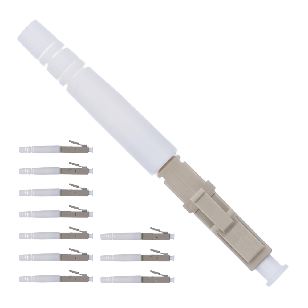 LC/PC Simplex Fiber Optic Connector, 3.0mm Multimode (10 Pack)