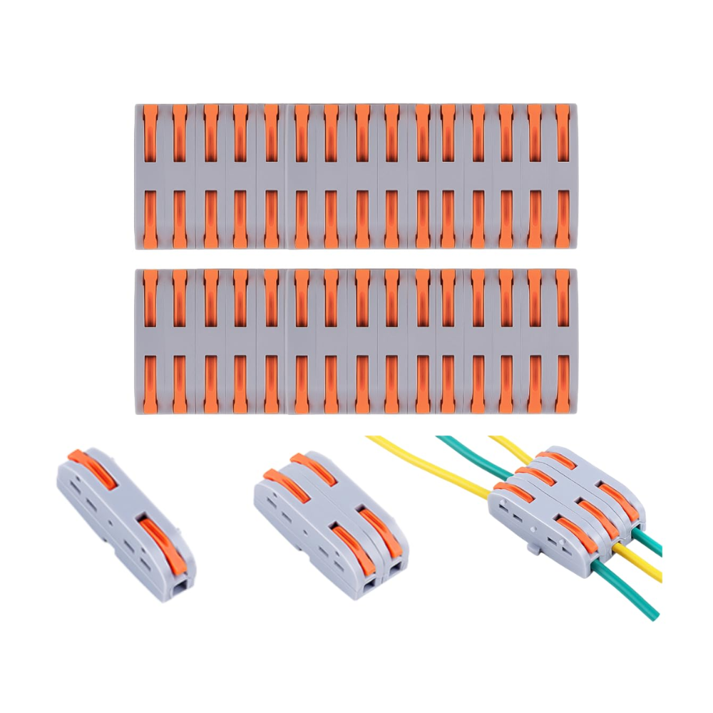 30 Pcs Wire Connector Jointer – 1 In 1 Out Conductor | Compact Splicing Wire Connectors for Circuit Inline, Electrical Cable Joint (30)