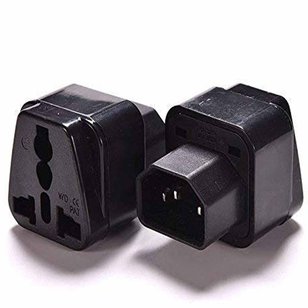 C14 to Universal Female EU US UK AU C13 Socket Power Adapter