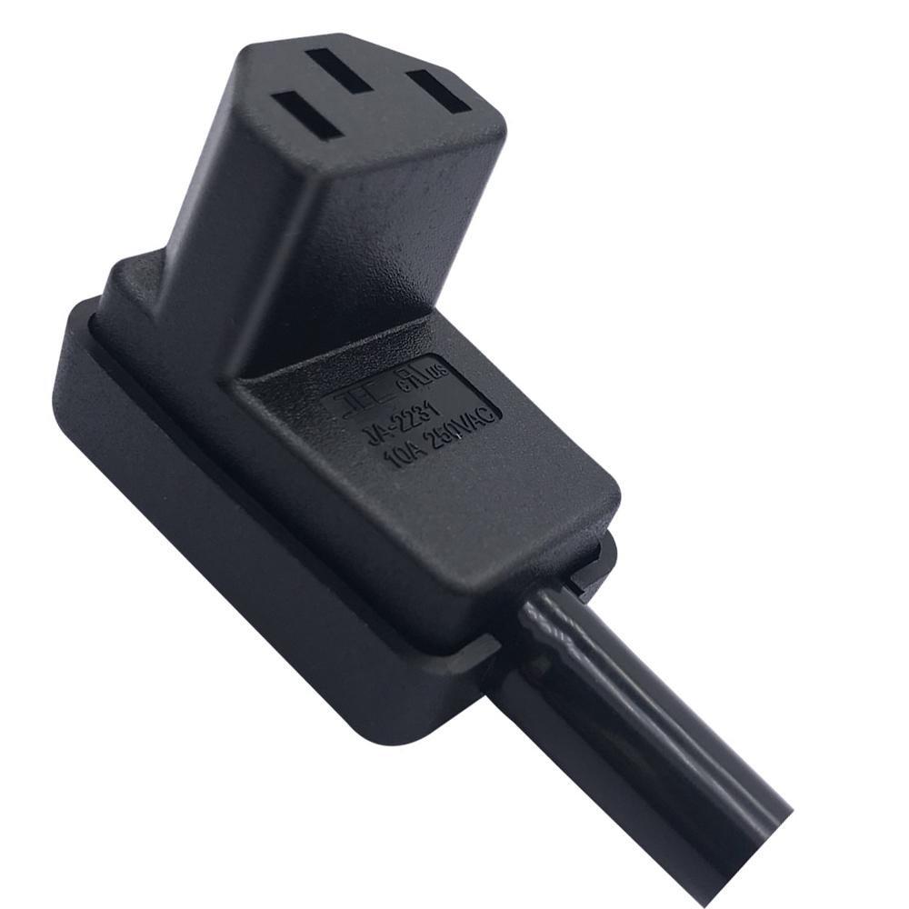 Detachable AC Electrical Power Socket Right Angle Female Plug IEC320 C13