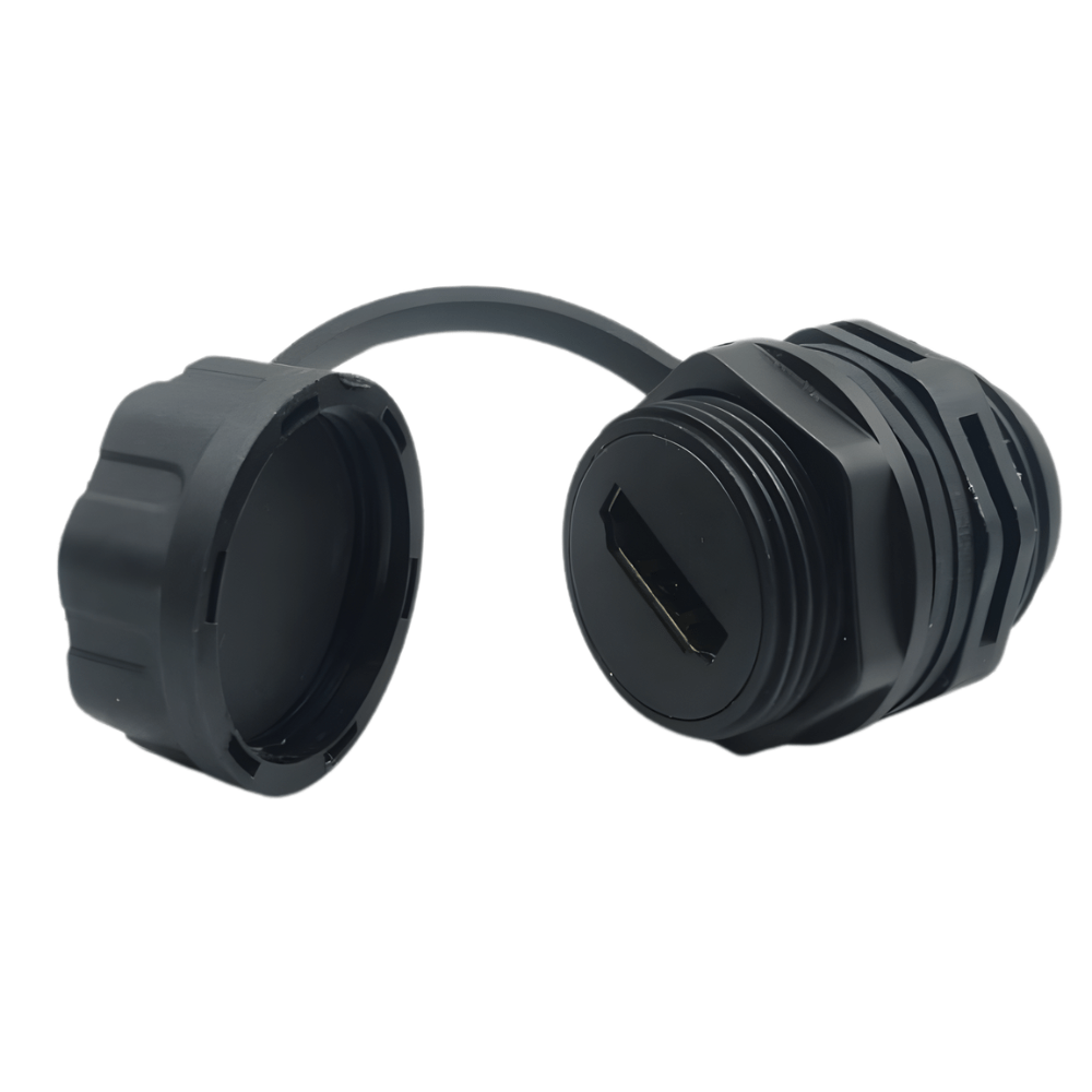 HDMI Female To Female Coupler Bulkhead IP67 Connector