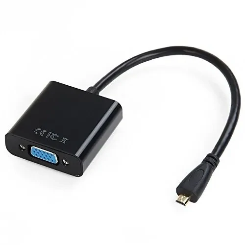 Micro HDMI Male to VGA Female Video Adapter Cable (Black)