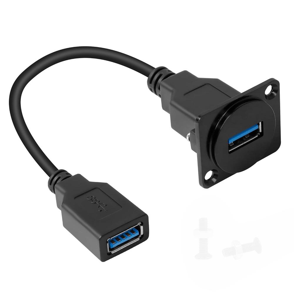 Panel Mount Female USB 3.0 to Cable Female USB 3.0 Connector