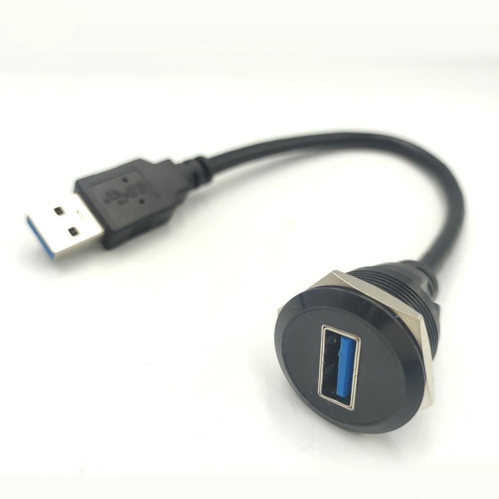 Panel Mount Female USB 3.0 to Cable Male USB 3.0 Connector