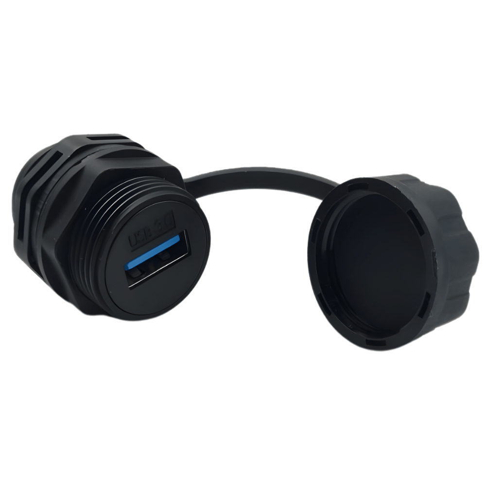 USB 3.0 Female To Female Coupler Bulkhead IP67 Connector