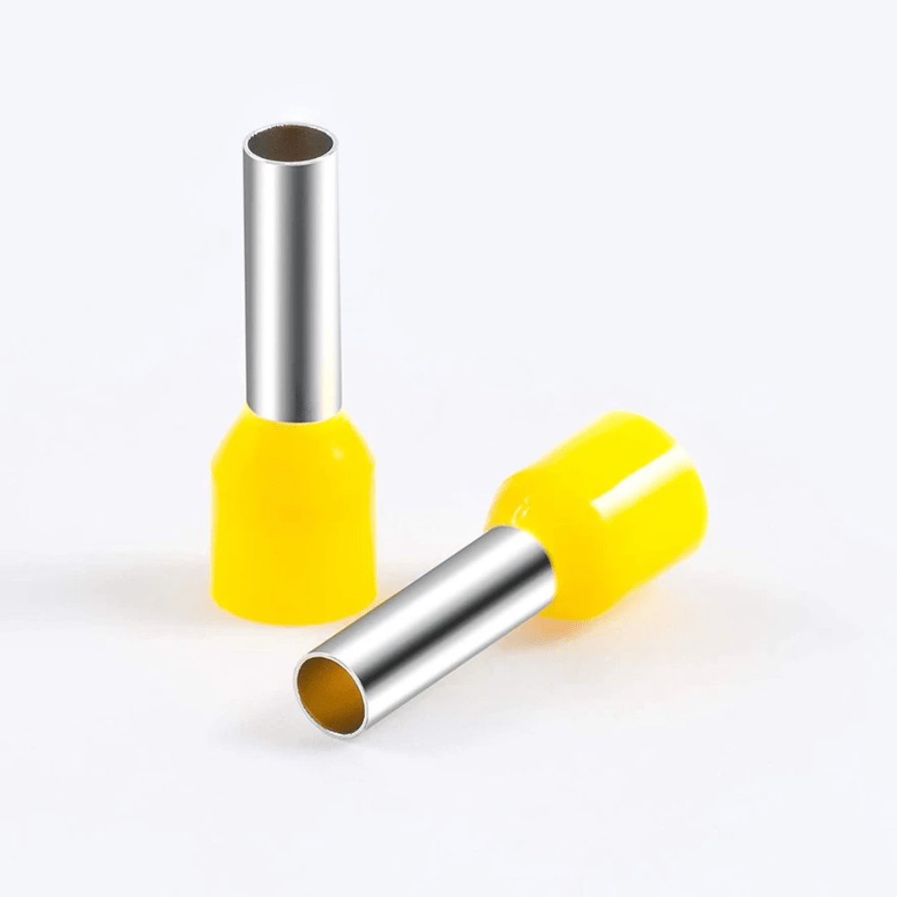 E4010 Yellow (Pack Of 100 Pcs) for 4 Sqmm Wire Gauge Insulated Cord End Terminal Lugs
